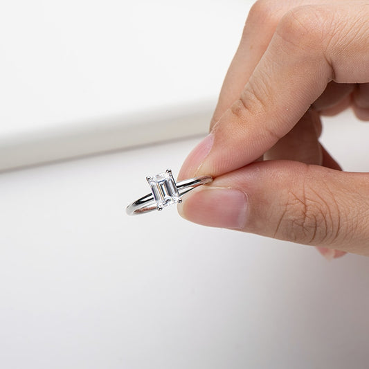 Moissanite Engagement Ring NZ Holloway Jewellery