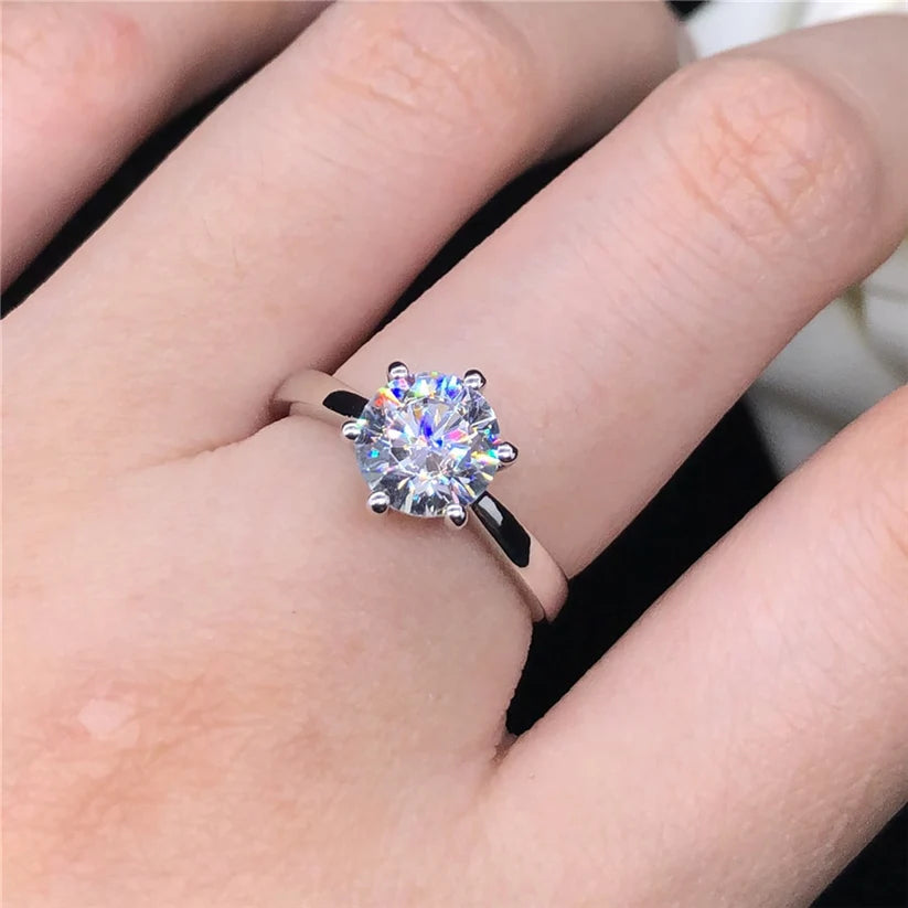 2 Carat Moissanite Engagement Ring