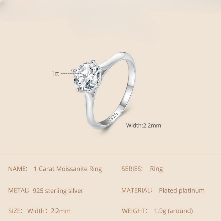 Moissanite Diamond Engagement Ring Canada