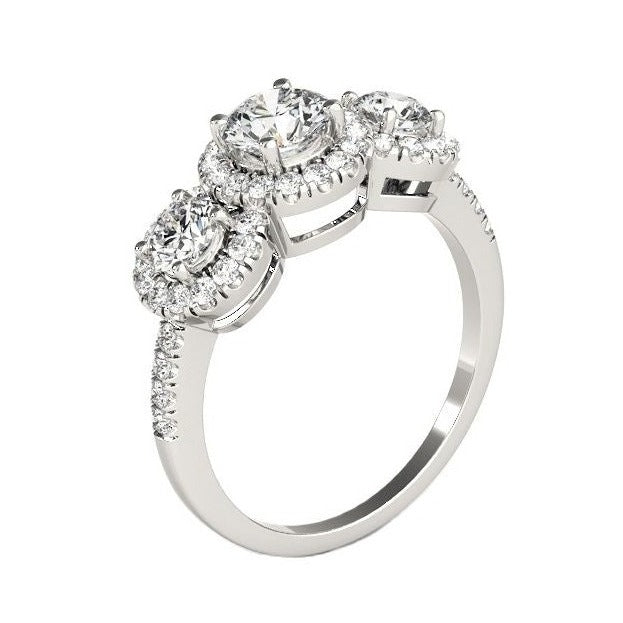Moissanite Diamond Halo Ring USA
