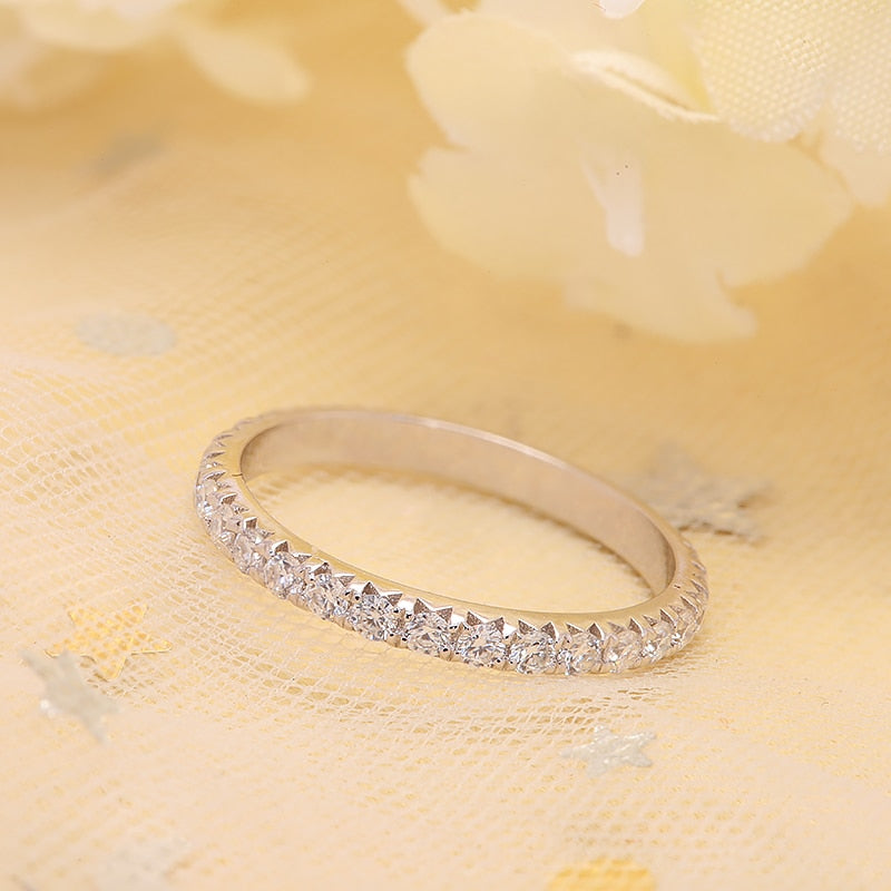 Holloway Jewellery Moissanite Diamond Eternity Ring White Gold