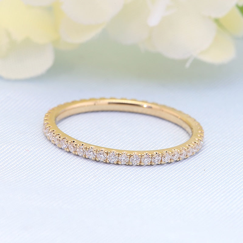 Free Shipping NZ Moissanite Diamond Ring Yellow Gold