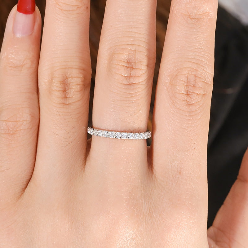 Moissanite Diamond Wedding Band Free Shipping US