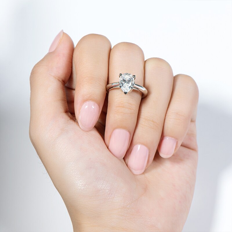 Moissanite Diamond Ring Sterling Silver NZ