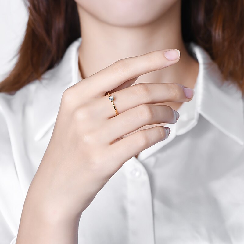 Gold Moissanite Diamond Ring Holloway Jewellery