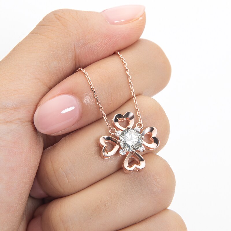 Moissanite Diamond Necklace Pendant Holloway Jewellery UK