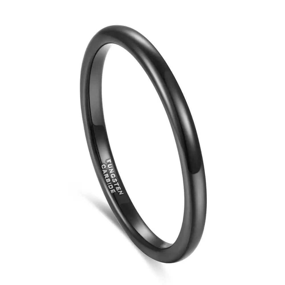 black tungsten womens ring