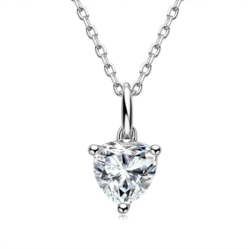 heart moissanite diamond necklace AU Holloway Jewellery