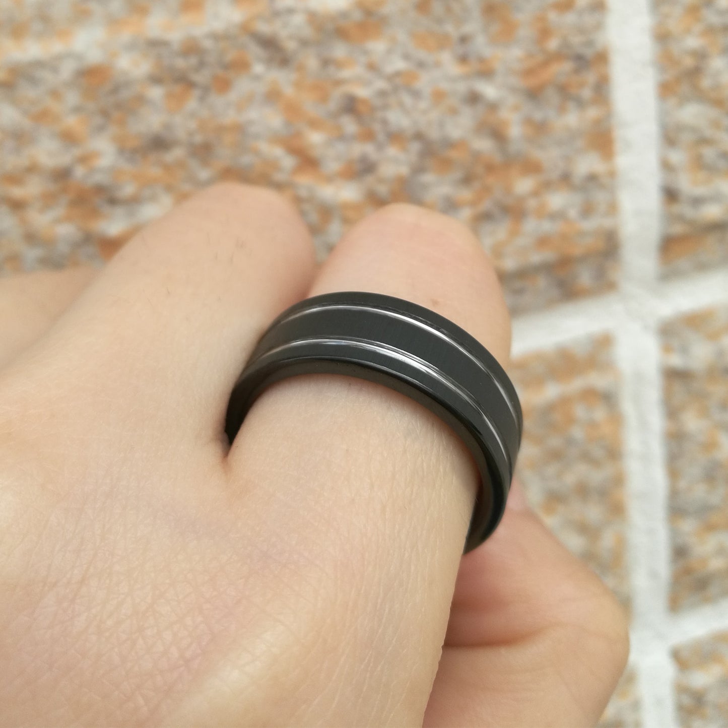 Mens Tungsten Carbide Ring Holloway Jewellery
