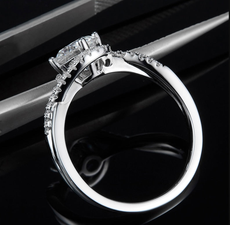 Sterling Silver Moissanite Diamond Ring NZ