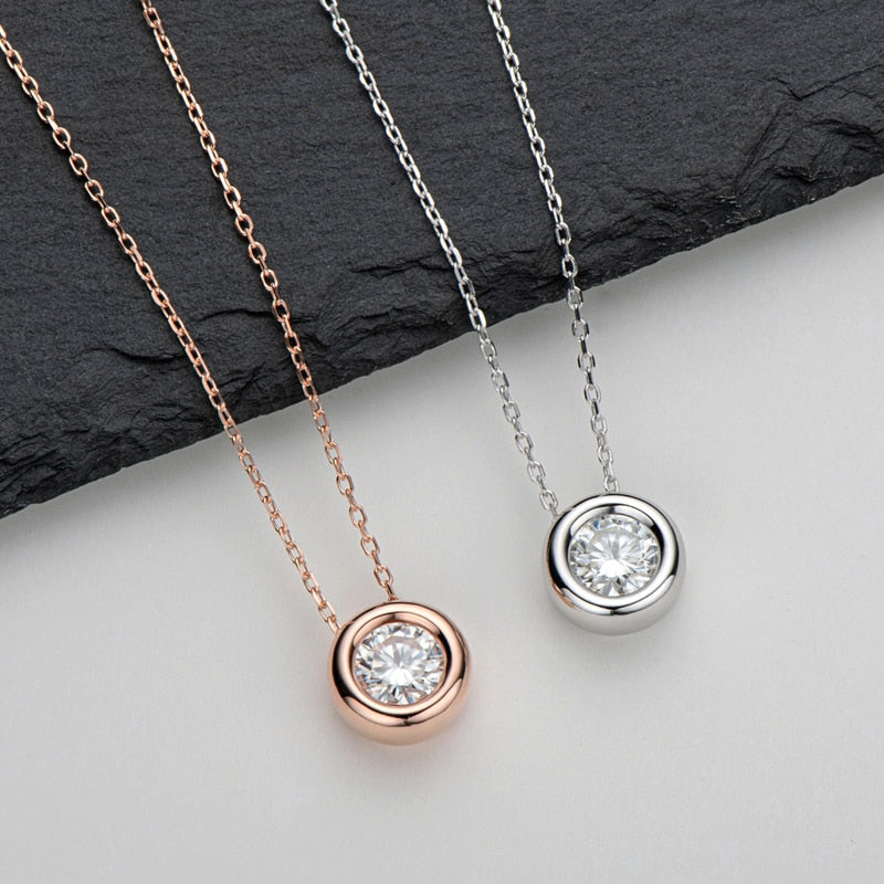 bezel set 1ct necklace Holloway Jewellery NZ