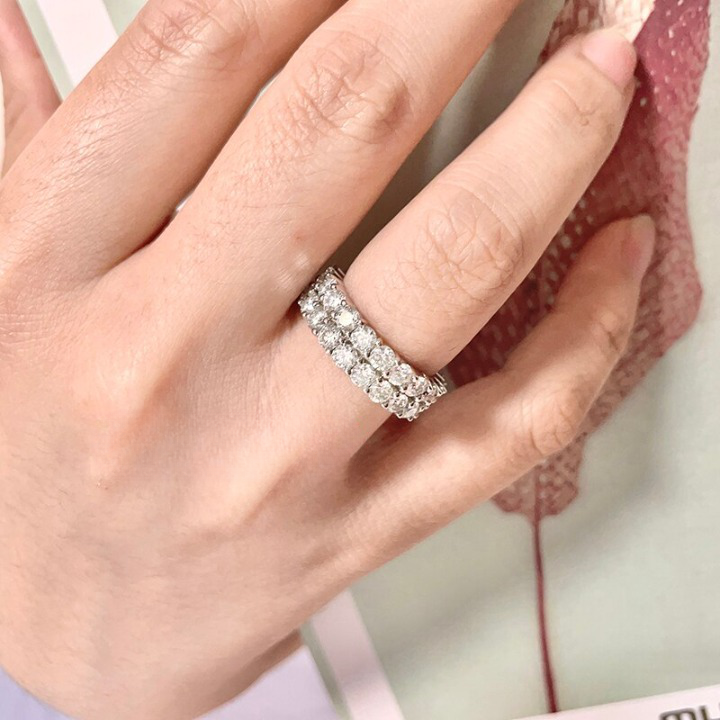 Sterling Silver Moissanite Wedding Ring Canada