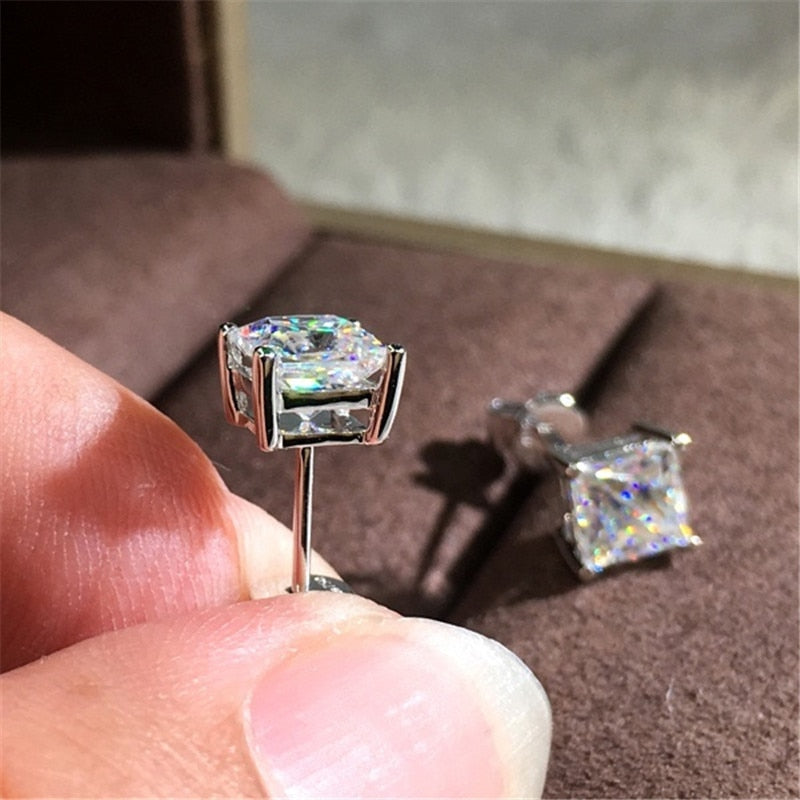 Holloway Jewellery UK Princess Cut Moissanite Earrings