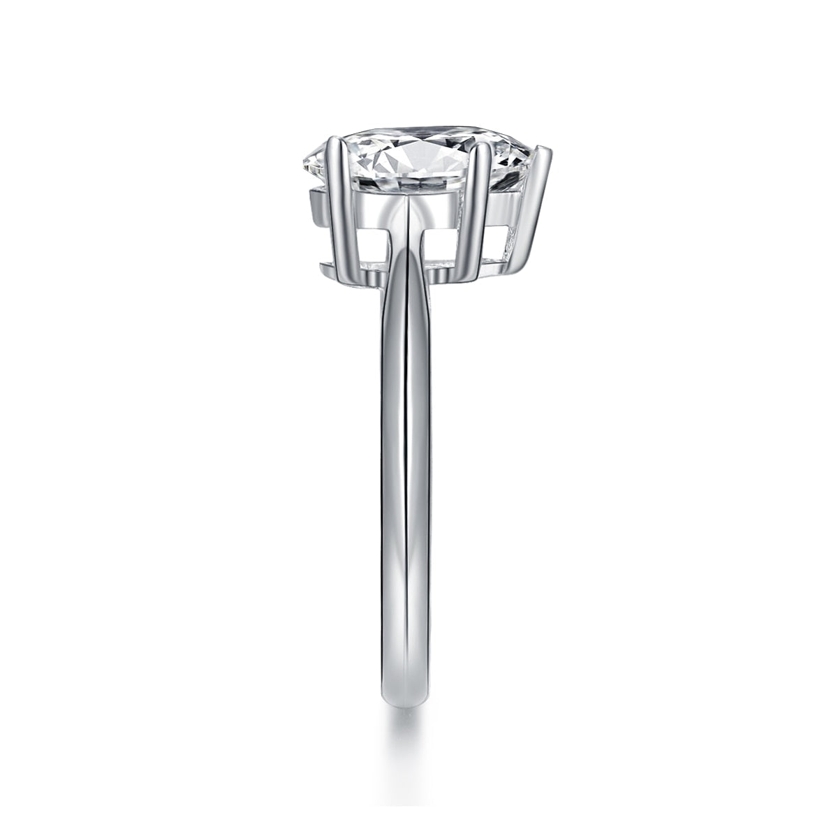 Moissanite Diamond Solitaire Engagement Ring