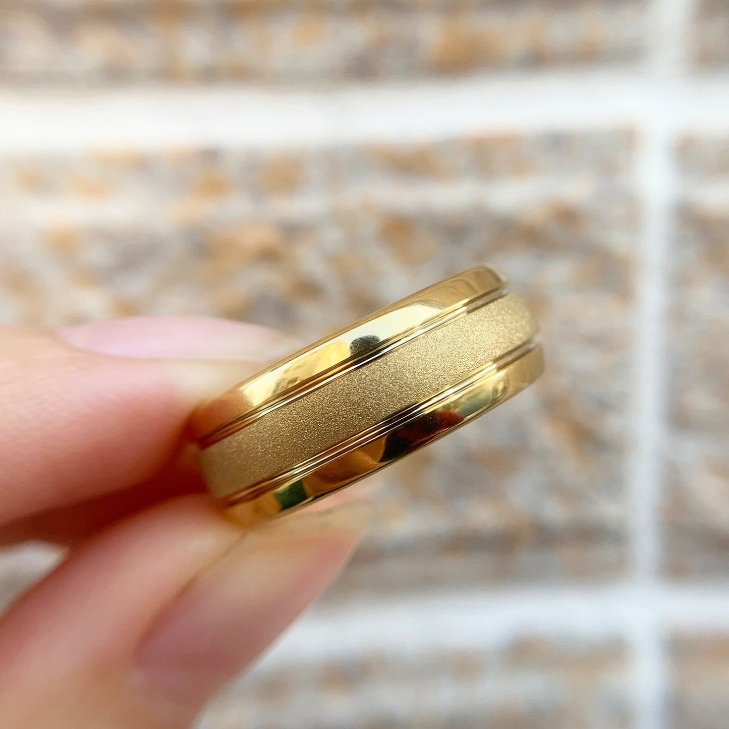 mens golden tungsten ring Holloway Jewellery