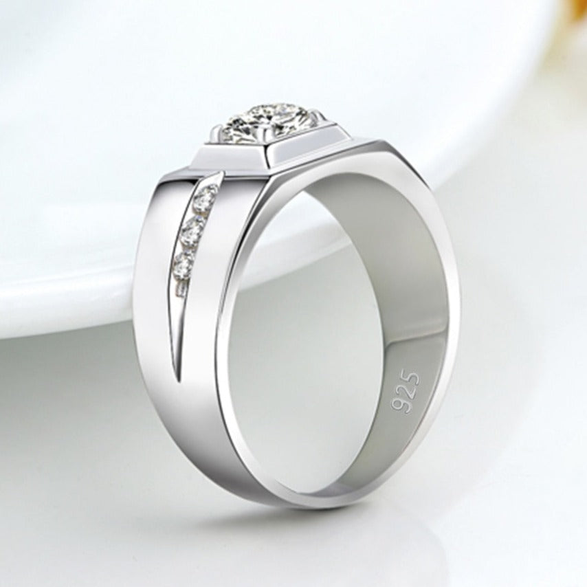 Mens Moissanite Diamond Ring Holloway Jewellery