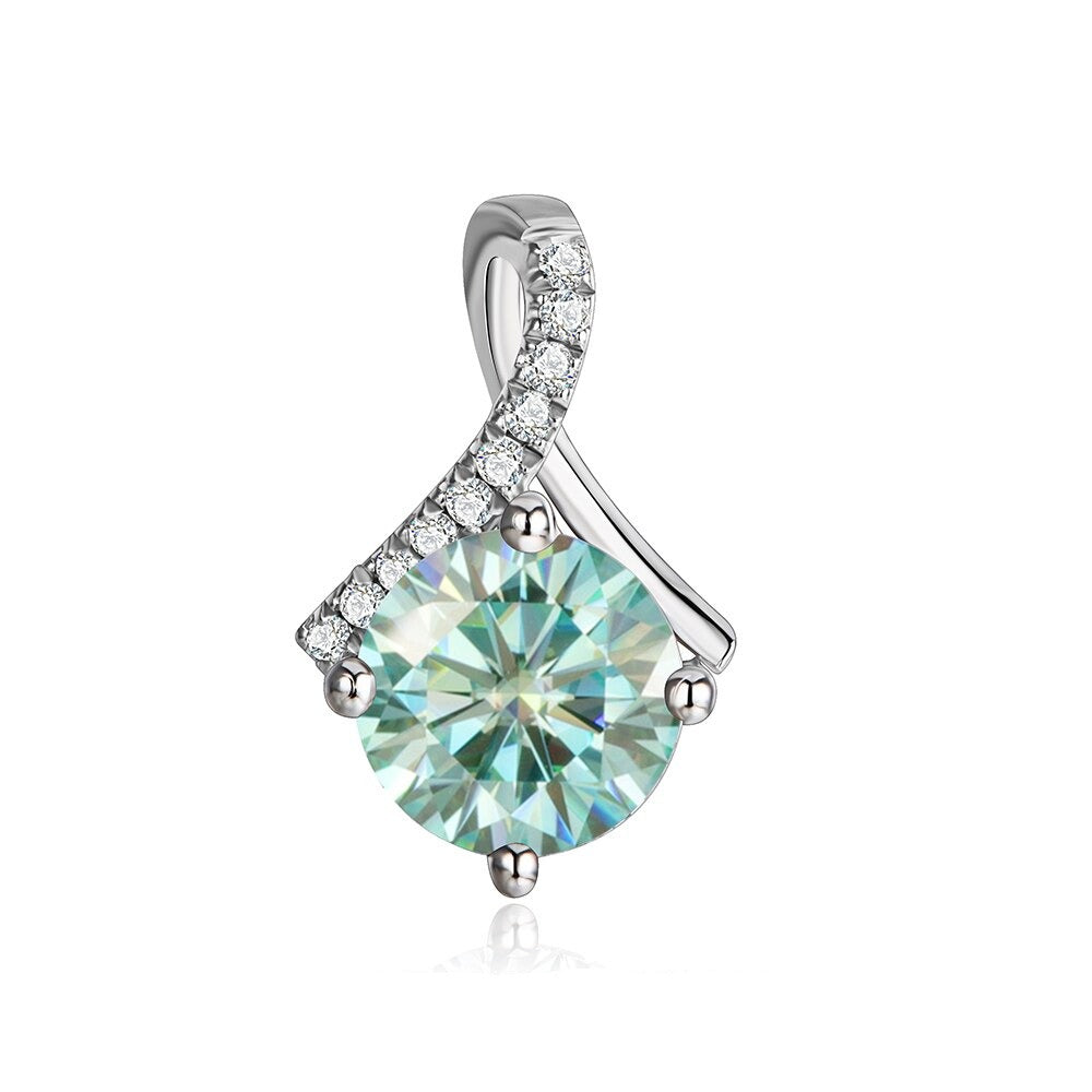 1 Carat Moissanite Diamond Pendant Necklace US