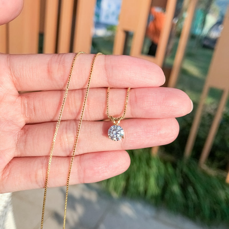 Sterling Silver Moissanite Diamond Pendant Canada