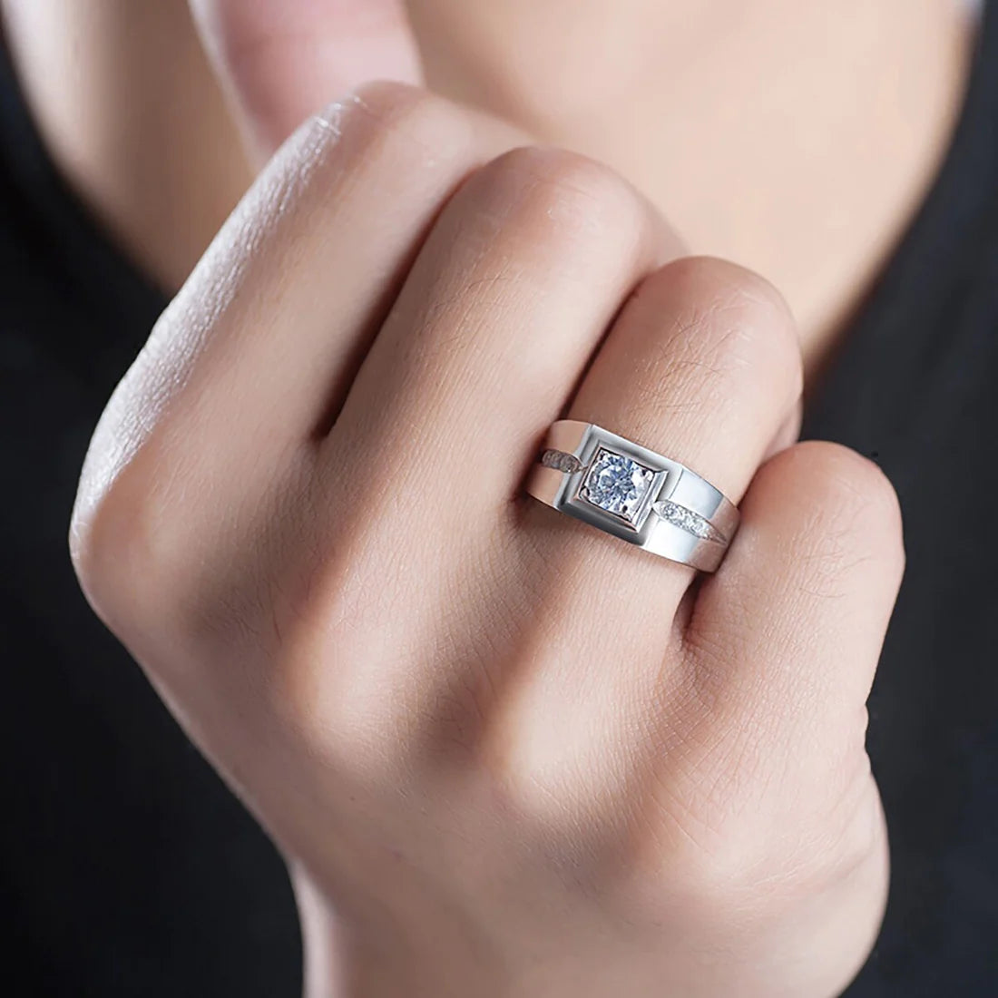 moissanite mens rings uk Holloway Jewellery UK