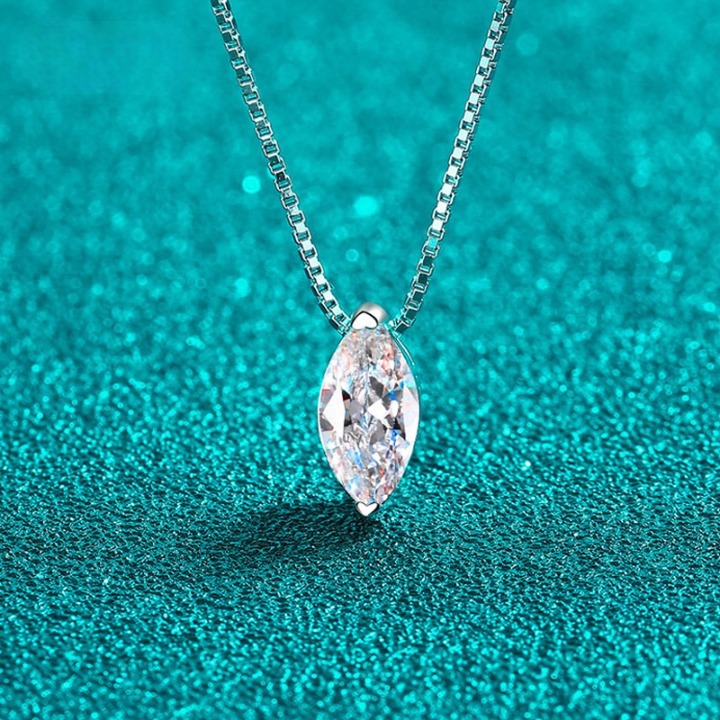 Holloway Jewellery UK Marquise Cut Moissanite Pendant