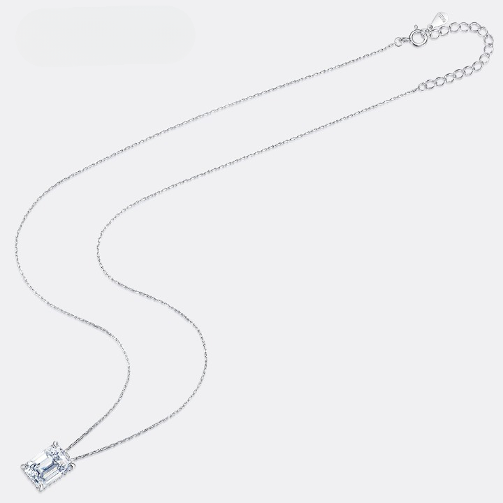 Holloway Jewellery Emerald Cut Moissanite Pendant