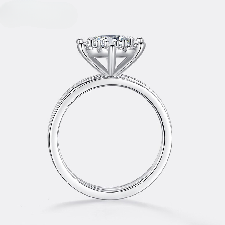 1 Carat Moissanite Diamond Ring Set UK