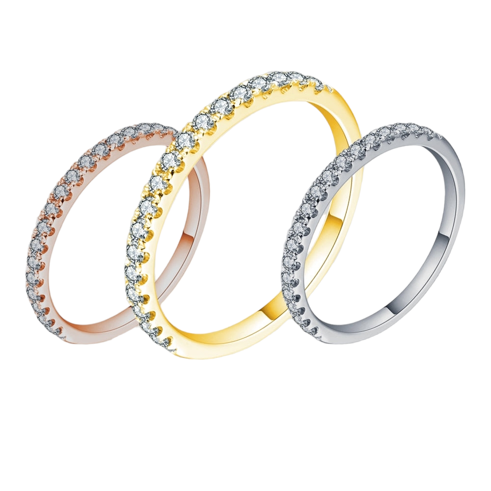 Moissanite Diamond Ring Yellow Gold