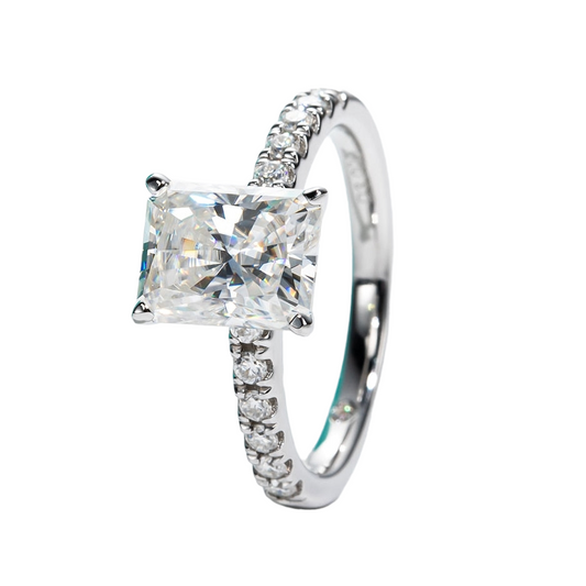 3ct Radiant Cut Moissanite Diamond Engagement Ring