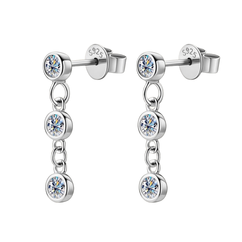 Moissanite earrings womens dangle earrings holloway jewellery