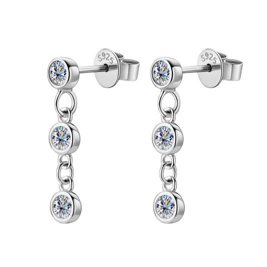 Moissanite earrings womens dangle earrings holloway jewellery