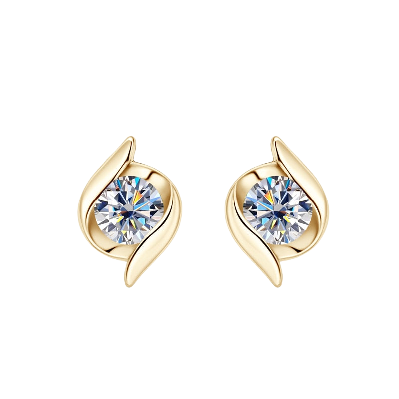 Holloway Jewellery US Moissanite Twist Stud Earrings