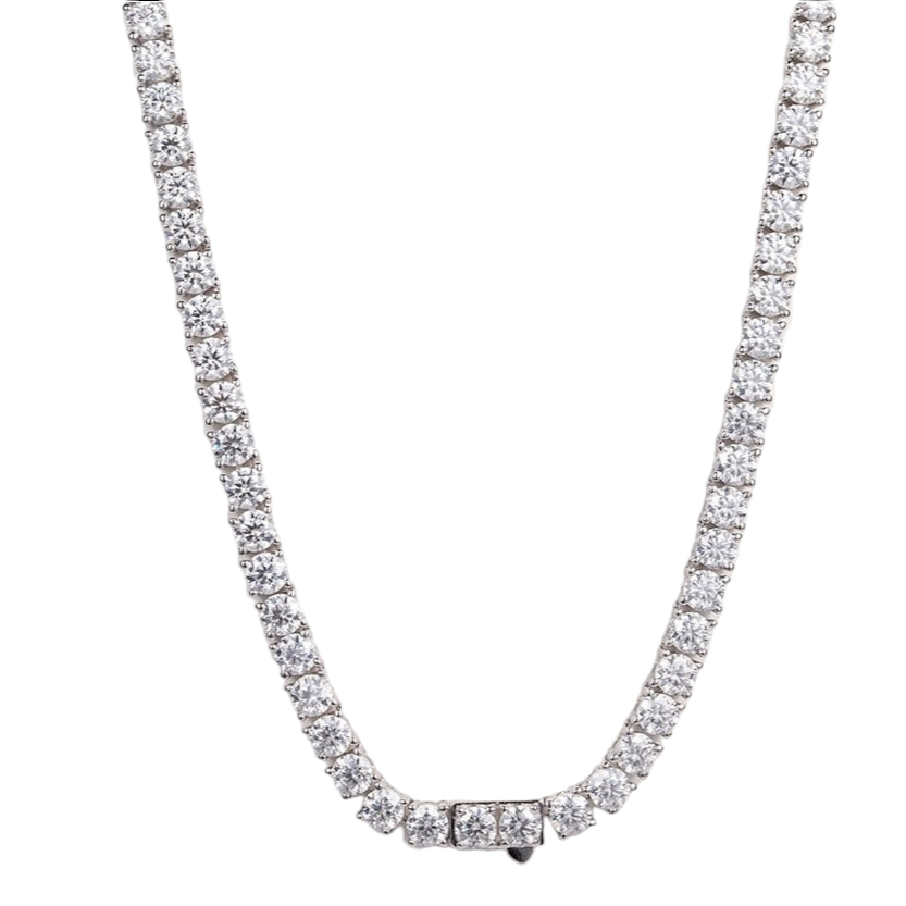4mm moissanite tennis necklace