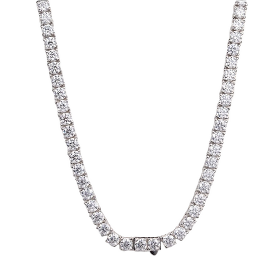 4mm moissanite tennis necklace