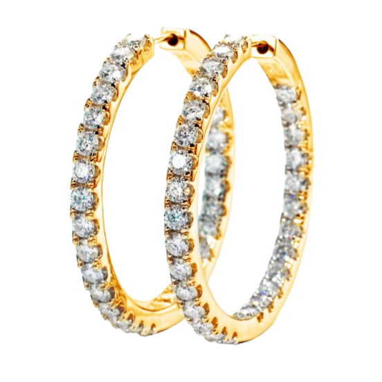 Holloway Jewellery US Moissanite Hoop Huggie Earrings