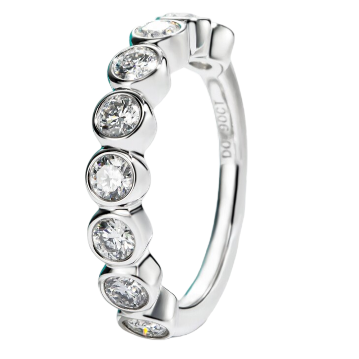 Bezel Set Moissanite Ring Holloway Jewellery