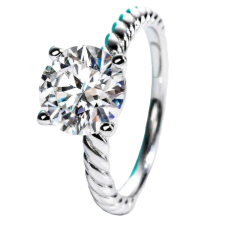 3 Carat Moissanite Diamond Solitaire Engagement Ring Canada