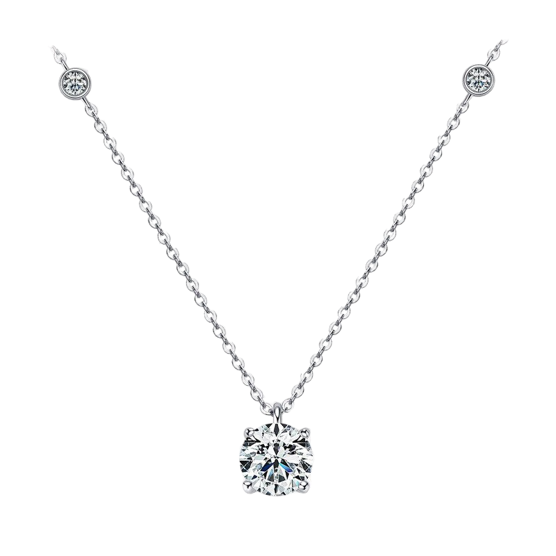 2ct moissanite necklace Holloway Jewellery