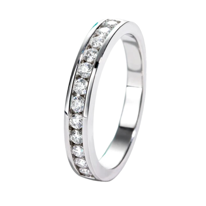 Half Eternity Moissanite Ring Australia