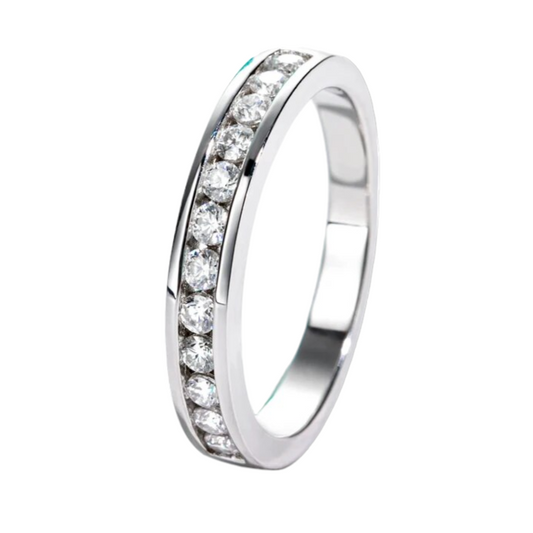 Half Eternity Moissanite Ring Australia