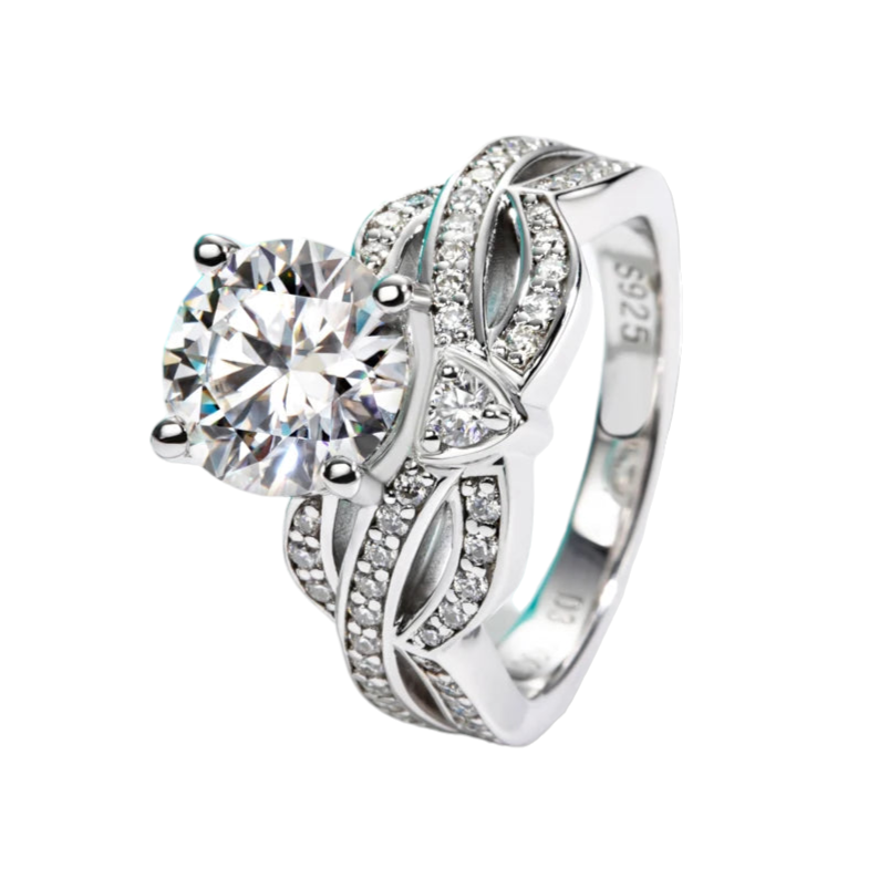 3 Carat Sterling Silver Moissanite Ring Canada