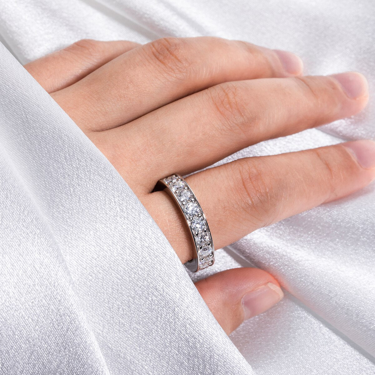 Moissanite Diamond Sterling Silver Ring US Holloway Jewellery
