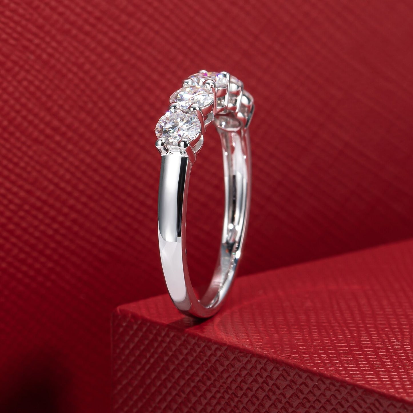 White Gold Moissanite Diamond Ring Free Shipping Australia