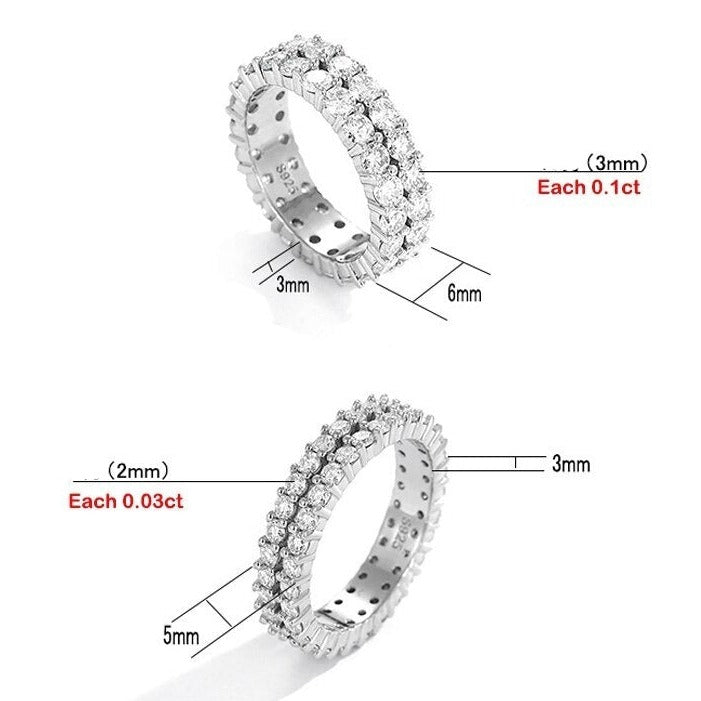 Moissanite Diamond Eternity Wedding Ring UK