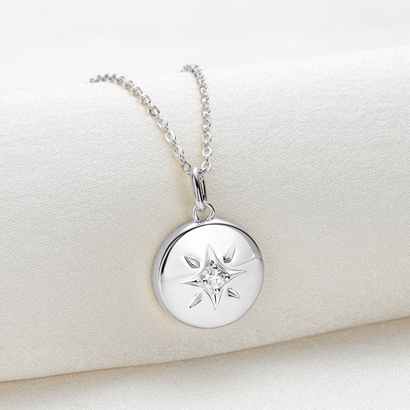 14k white gold necklace moissanite diamond