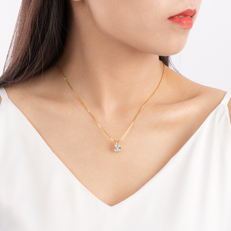 Sterling Silver Moissanite Diamond Pendant Australia