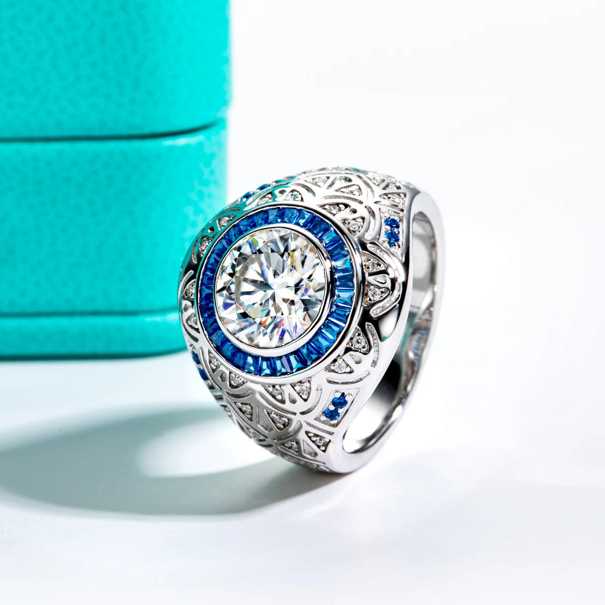 3ct Mens Moissanite Diamond Ring