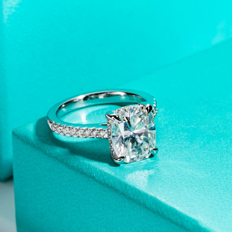 Holloway Jewellery Cushion Cut Moissanite Ring Australia