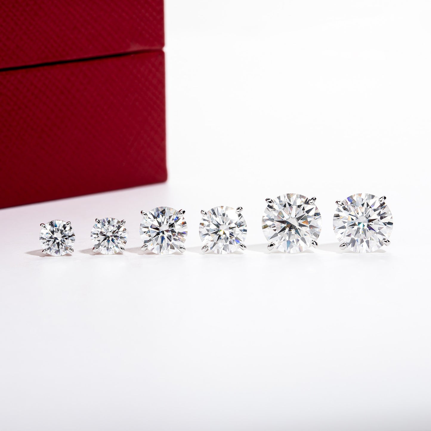 1/2 carat moissanite earrings UK
