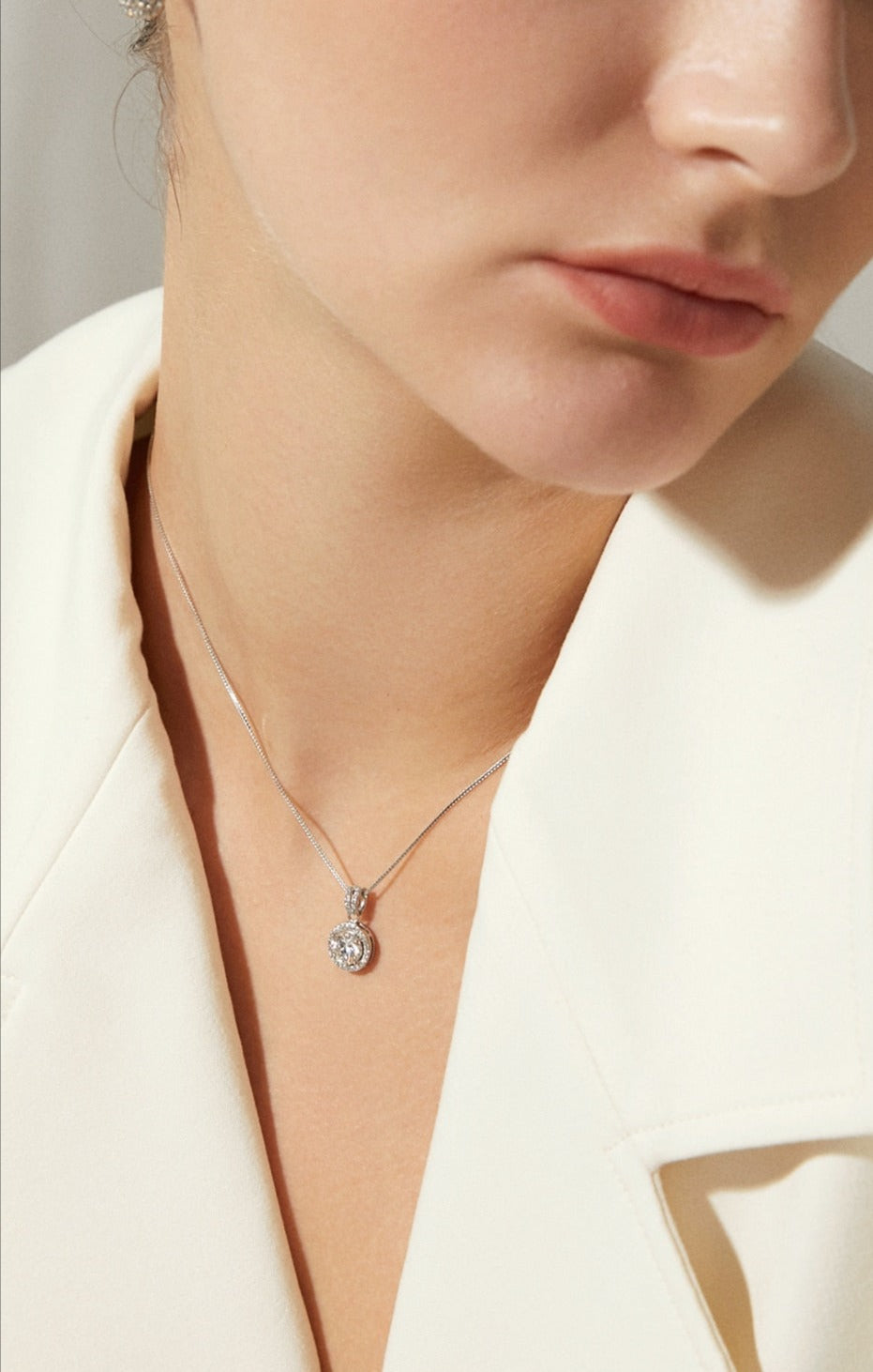 Moissanite Sterling Silver Necklace NZ