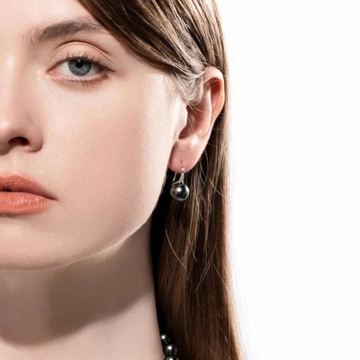 Holloway Jewellery Canada Black Pearl Moissanite Earrings